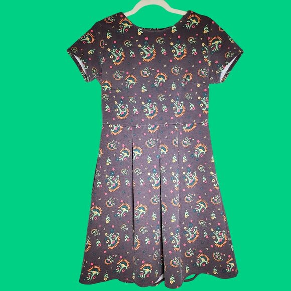 Matilda Jane Dress Womens Medium Brown Floral Print Friends Forever Maja Ponte - Picture 6 of 6